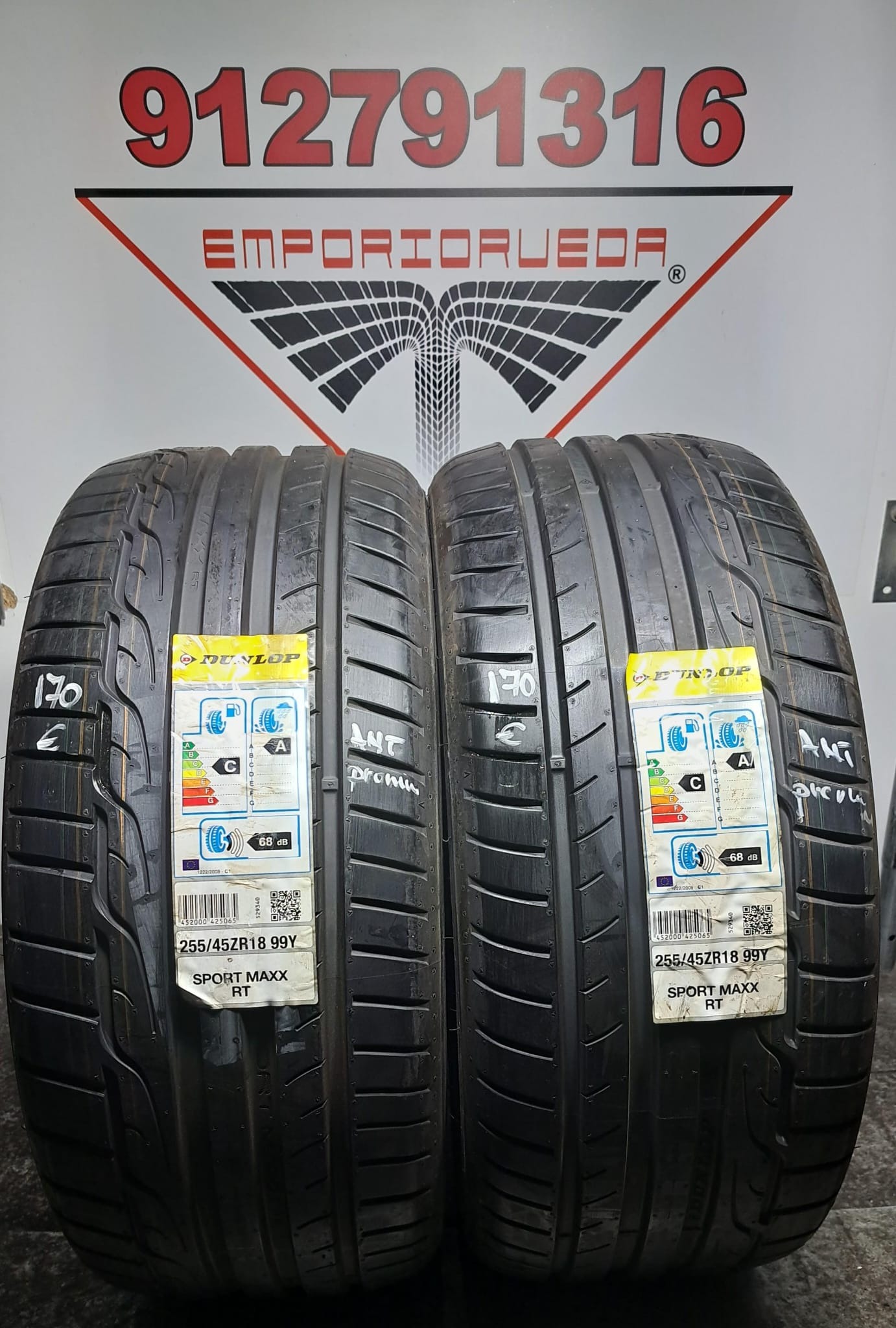 DUNLOP SPORT MAXX RT2 USADO PREMIUM  255/45 R18 99 Y